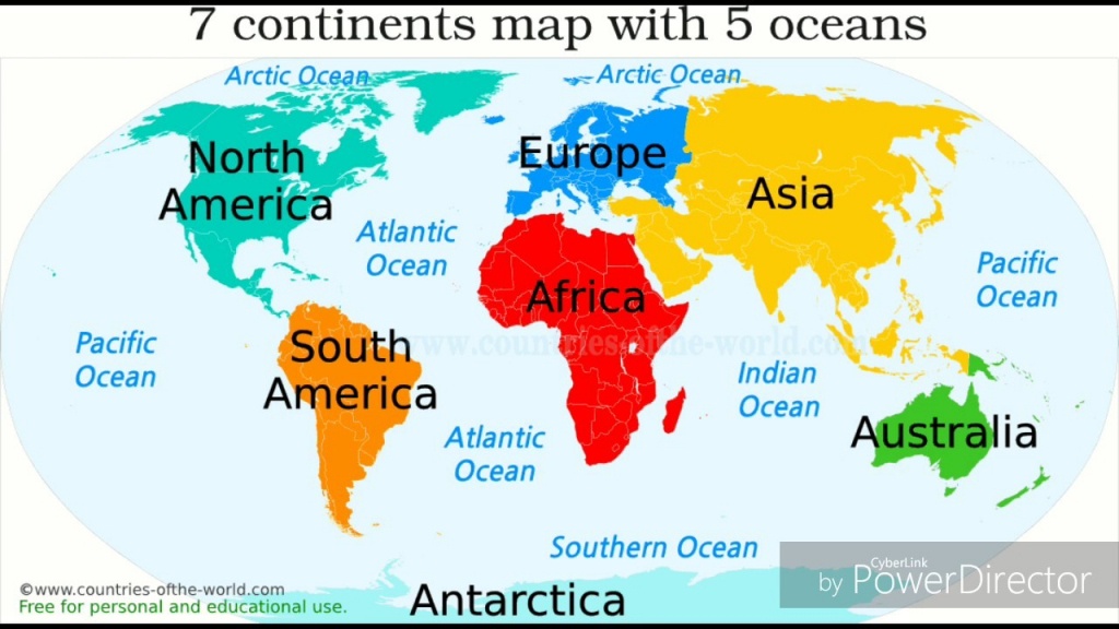 Ocean In The World Map 19 With Oceans 6 - World Wide Maps - Printable Map Of The 7 Continents And 5 Oceans
