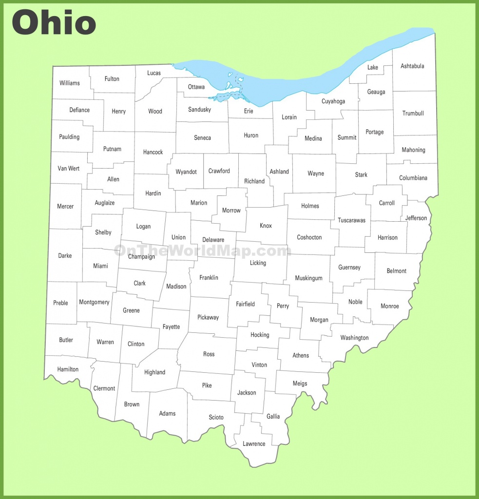 Ohio County Map - Printable Map Of Ohio