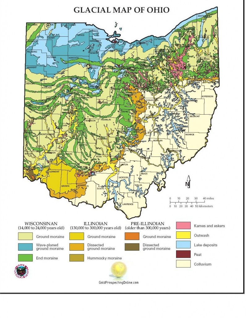 Ohio | Gold Prospecting Equipment,tips &amp;amp; Gold Maps - Gold Prospecting In Texas Map