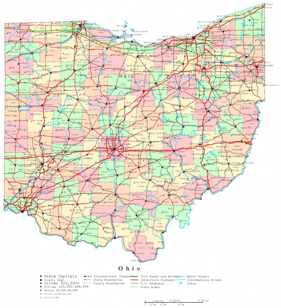 Ohio Printable Map - Printable Map Of Ohio