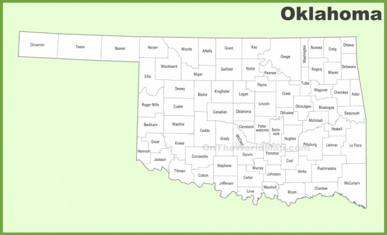 Oklahoma County Map - Printable Map Of Oklahoma - Printable Maps