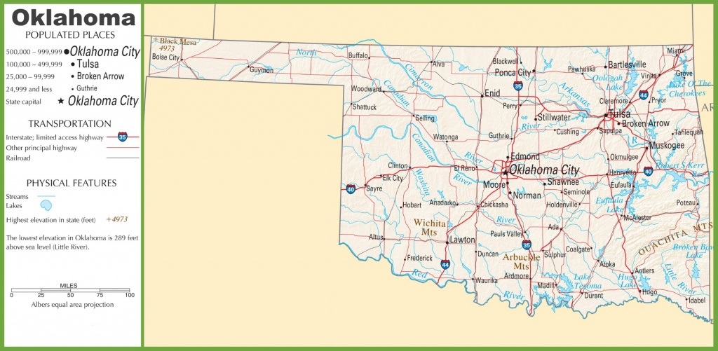 Oklahoma State Maps | Usa | Maps Of Oklahoma (Ok) - Oklahoma State Map Printable