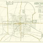 Old City Map   Ft. Worth Texas Plan   Dunn 1914   Paris Texas Map