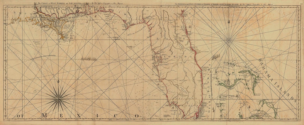 Old Florida Map Vintage Map Of Florida 1775 Restoration Deco | Etsy - Old Florida Map
