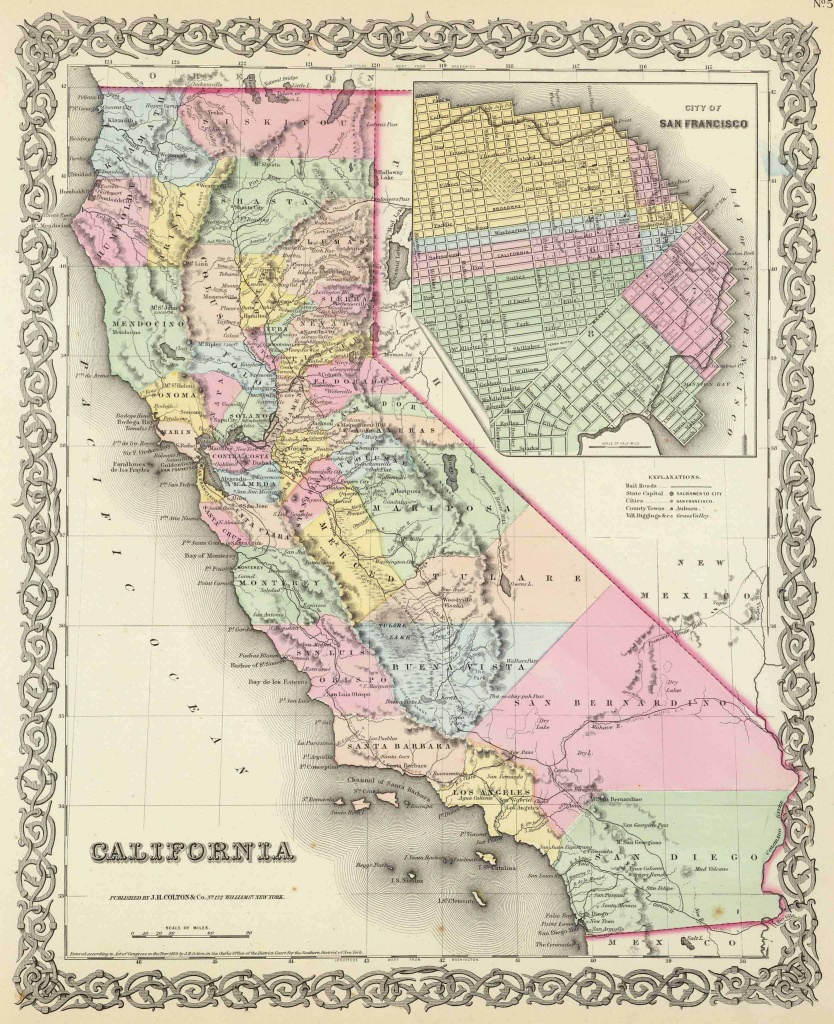 Old Historical City, County And State Maps Of California - Historical Map Of California