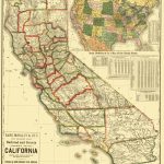 Old Railroad Map   California Railroad And Counties 1883   California Railroad Map