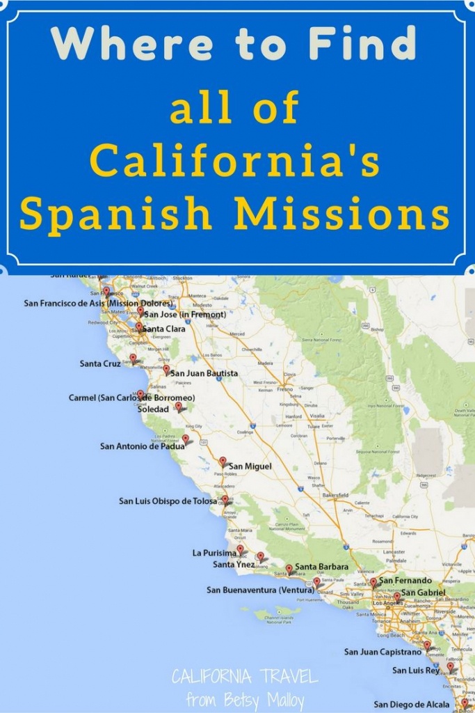 On A Mission? Map Of California&amp;#039;s Historic Spanish Missions In 2019 - Megan&amp;#039;s Law California Map