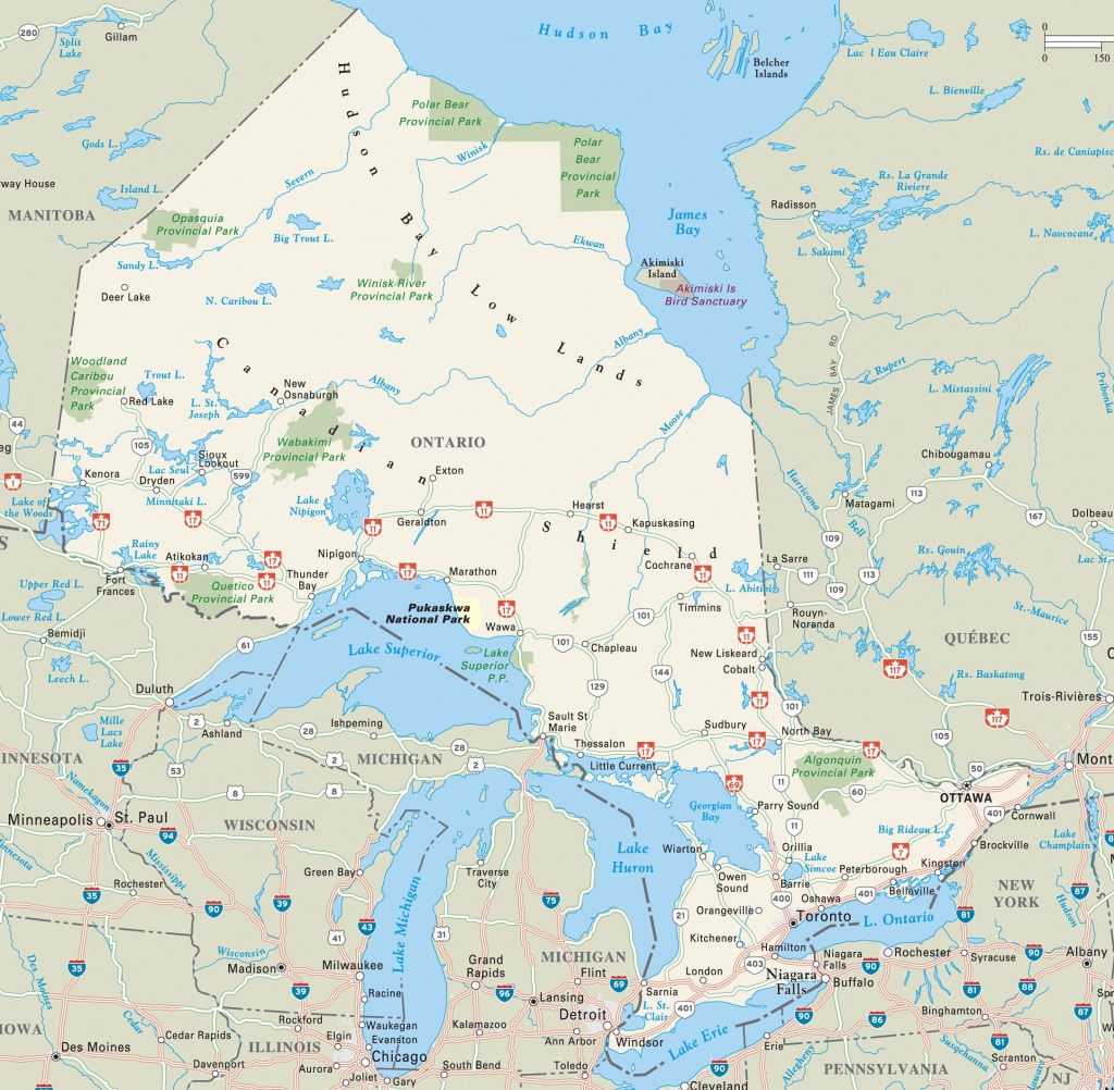 Ontario Highway Map - Free Printable Map Of Ontario