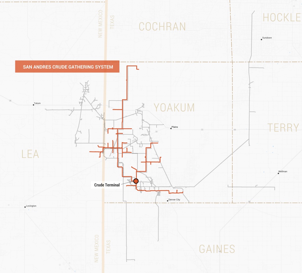 Operations | Stakeholder Midstream - Yoakum County Texas Map
