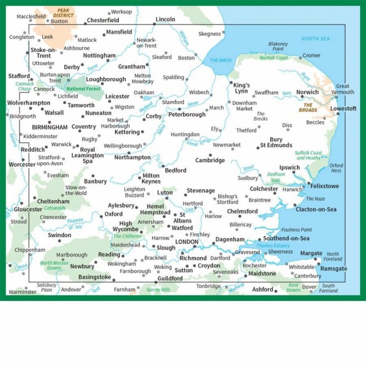 Printable Map Of East Anglia