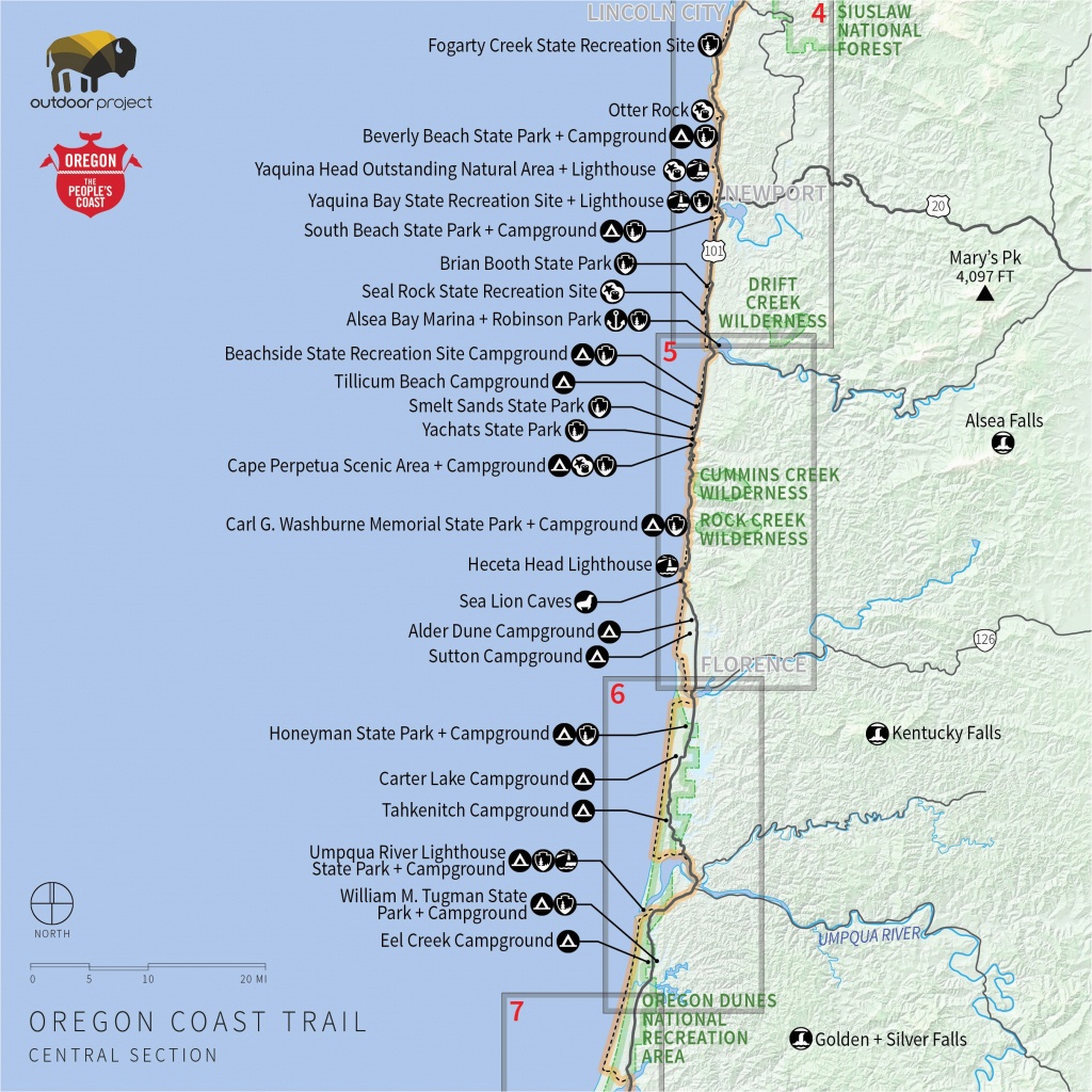 Oregon Coast Map 101 Northern California Southern Oregon Map - Oregon California Coast Map