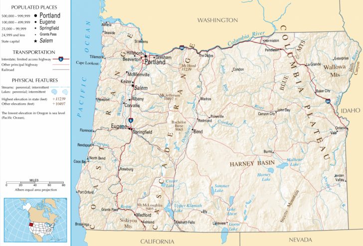 Oregon Road Map Printable