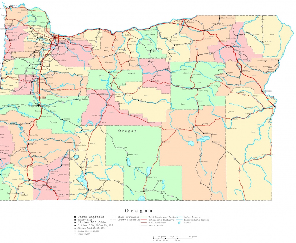 Oregon Printable Map - Printable Map Of Oregon