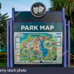 Orlando, Florida. April 7, 2019. Park Map Sign At Seaworld In   Sea World Florida Map