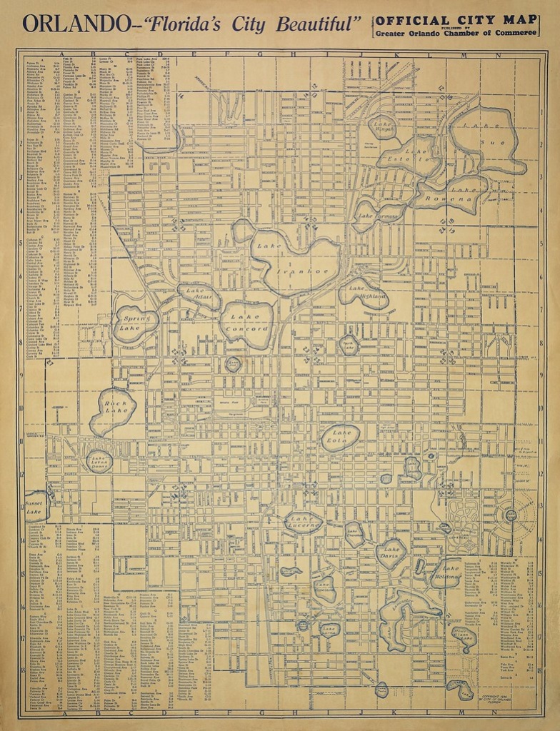 Orlando, Florida Street Map, 1936 | A Street Map Of Orlando,… | Flickr - Florida Street Map