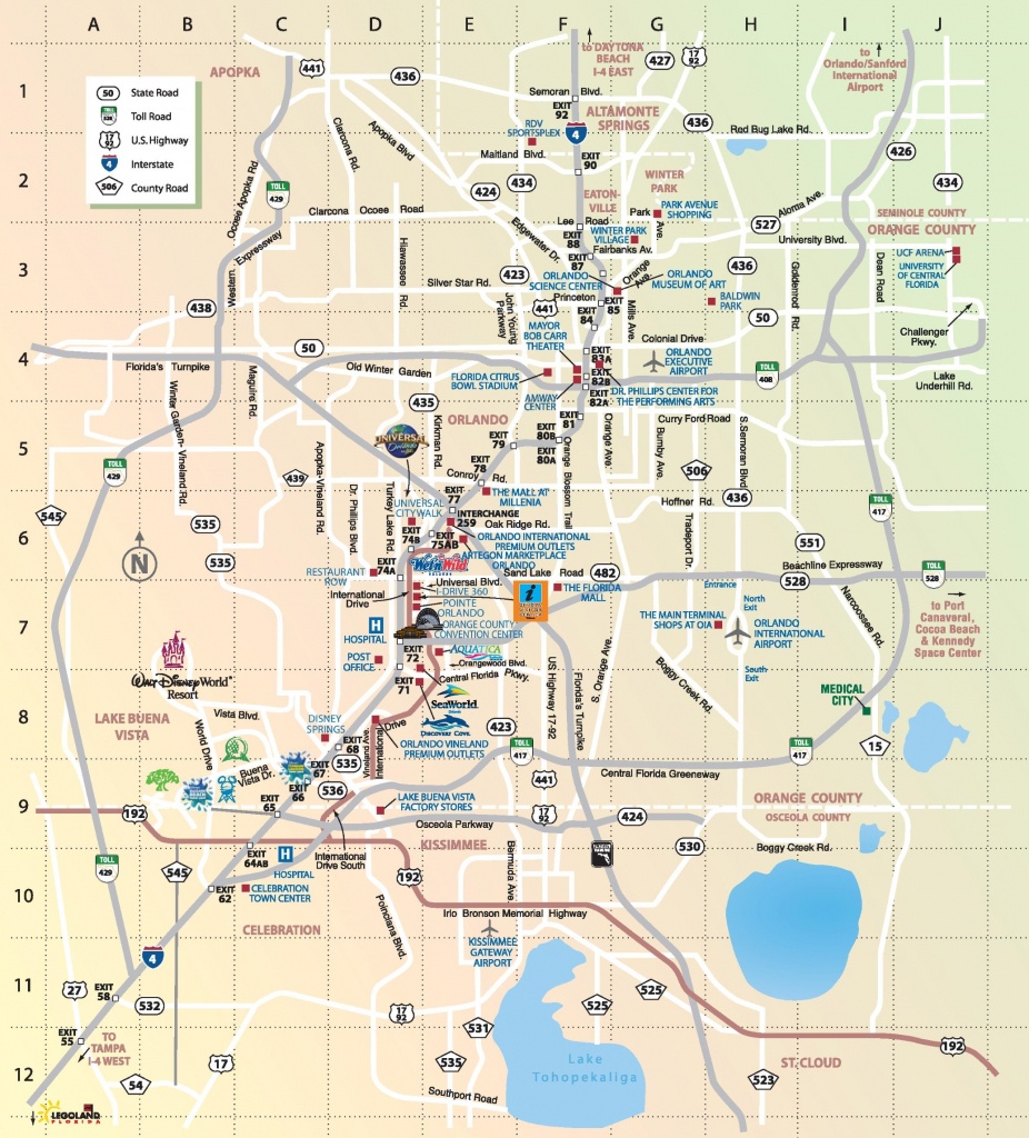 Orlando Maps | Florida, U.s. | Maps Of Orlando - Orlando Florida Parks Map