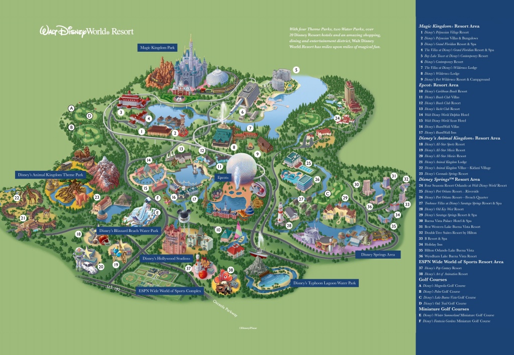 Orlando Walt Disney World Resort Map - Florida Resorts Map