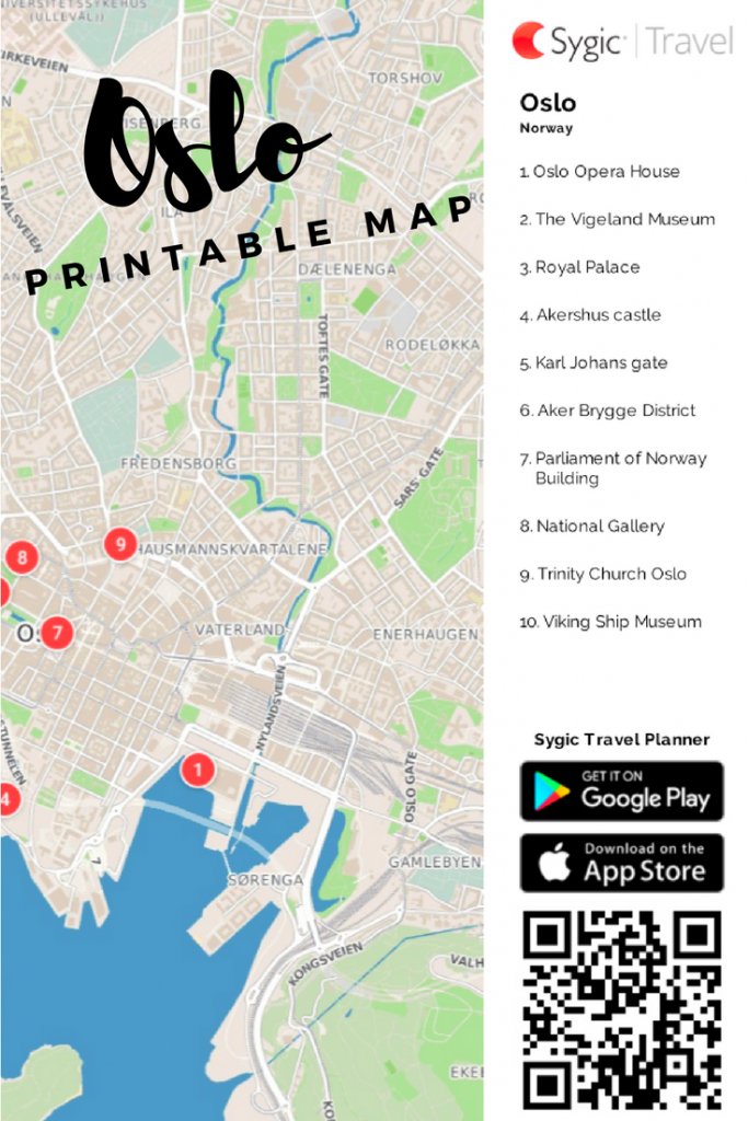 Oslo Printable Tourist Map In 2019 | Free Tourist Maps ✈ | Tourist - Printable Map Of Oslo Norway