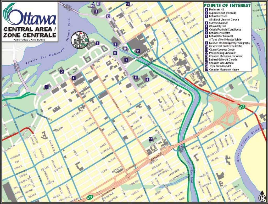 Ottawa Map, Map Of Ottawa, Ontario, Canada, Maps For Ottawa - Printable Map Of Ottawa