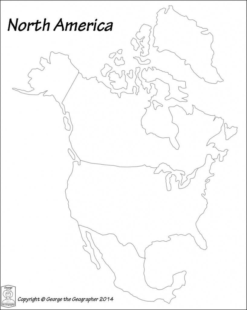 Outline Base Maps - Outline Map Of North America Printable