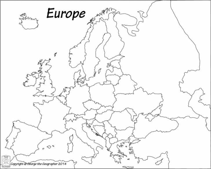 Europe Outline Map Printable