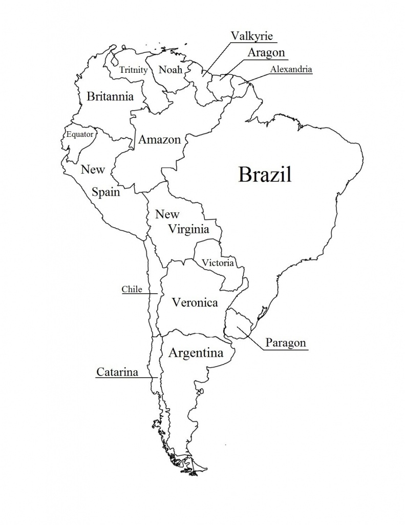 Outline Map Of South America Printable With Blank North And For New - Outline Map Of North America Printable