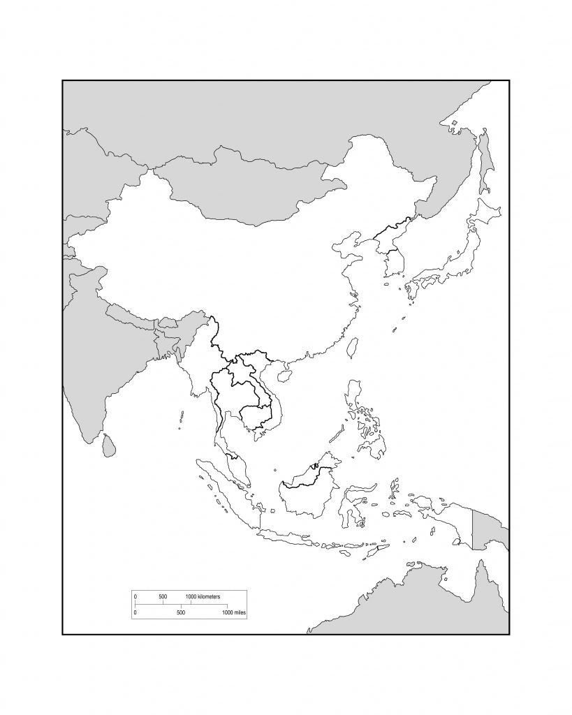 Outline Map Of South Asia - Maplewebandpc - Printable Blank Map Of Southeast Asia