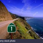 Pacific Coast Highway California Route 1 Scenic Near Big Sur Stock   California Highway 1 Scenic Drive Map