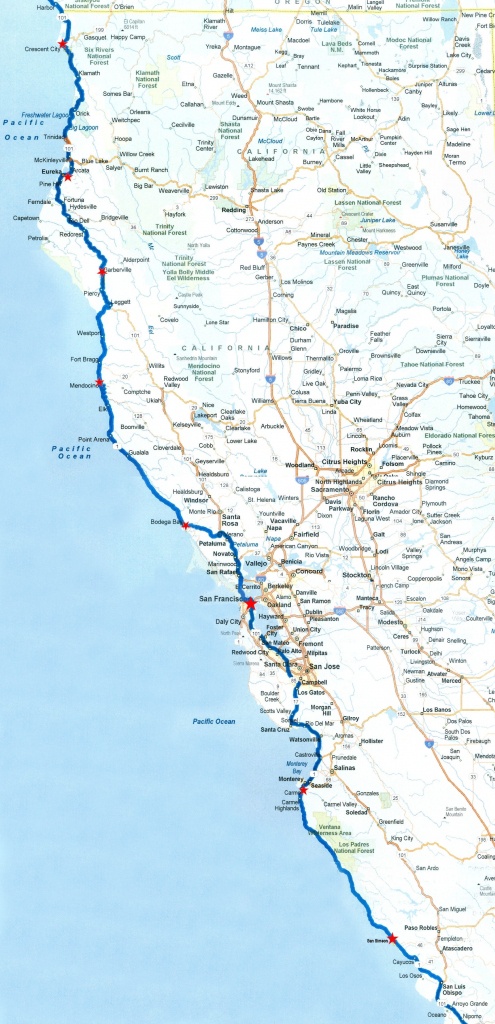 Pacific Coast Part 2 Inside California Coast Highway 101 Map – Map - California Pacific Coast Highway Map