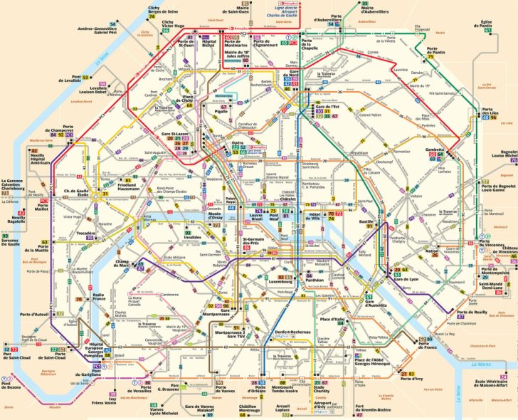 Printable Map Of Paris Tourist Attractions