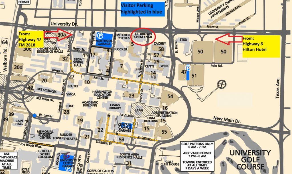 Parking Map Tamu | Dehazelmuis - Texas A&amp;amp;m Parking Map