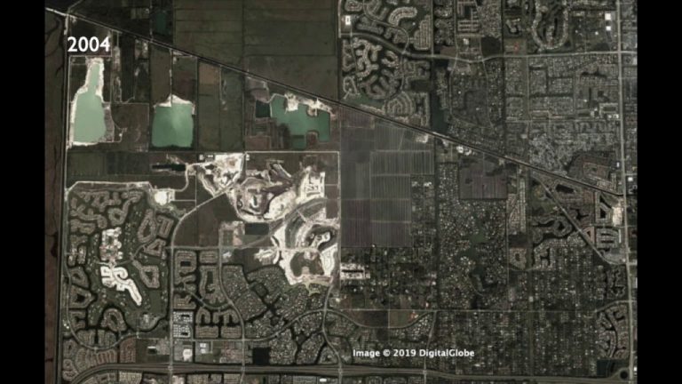 Historical Map of Parkland from 1995 to 2019