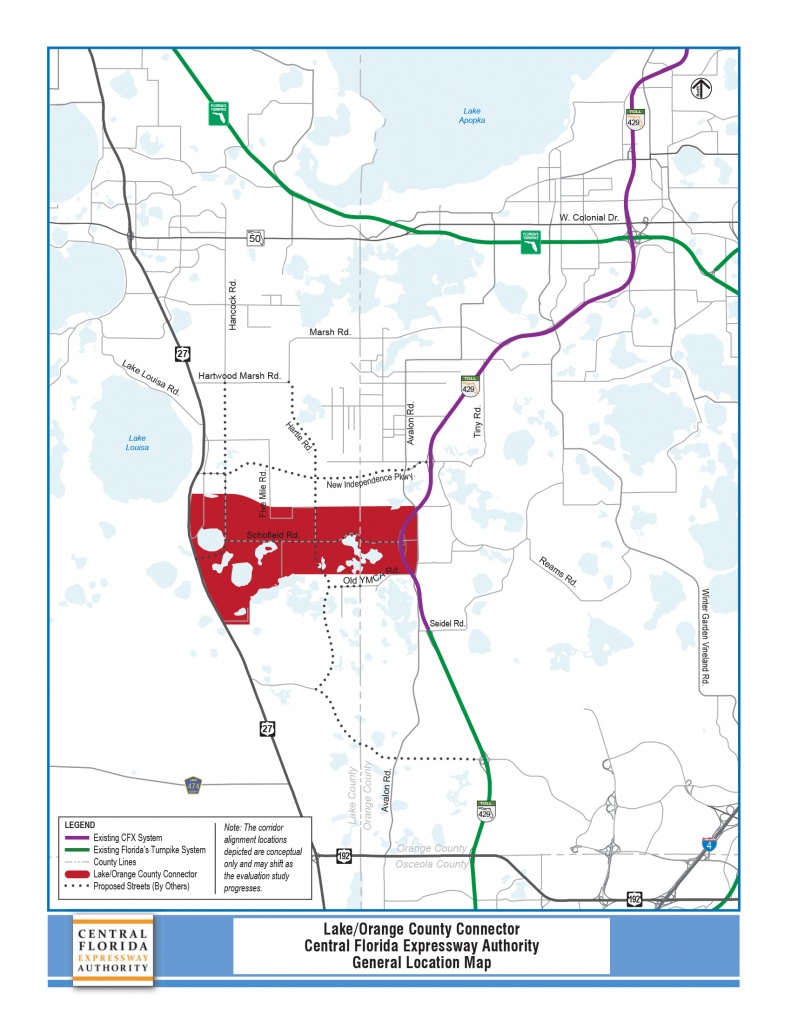 Pd&amp;amp;e Study - Lake/orange County Connector | Central Florida - Orange Lake Florida Map