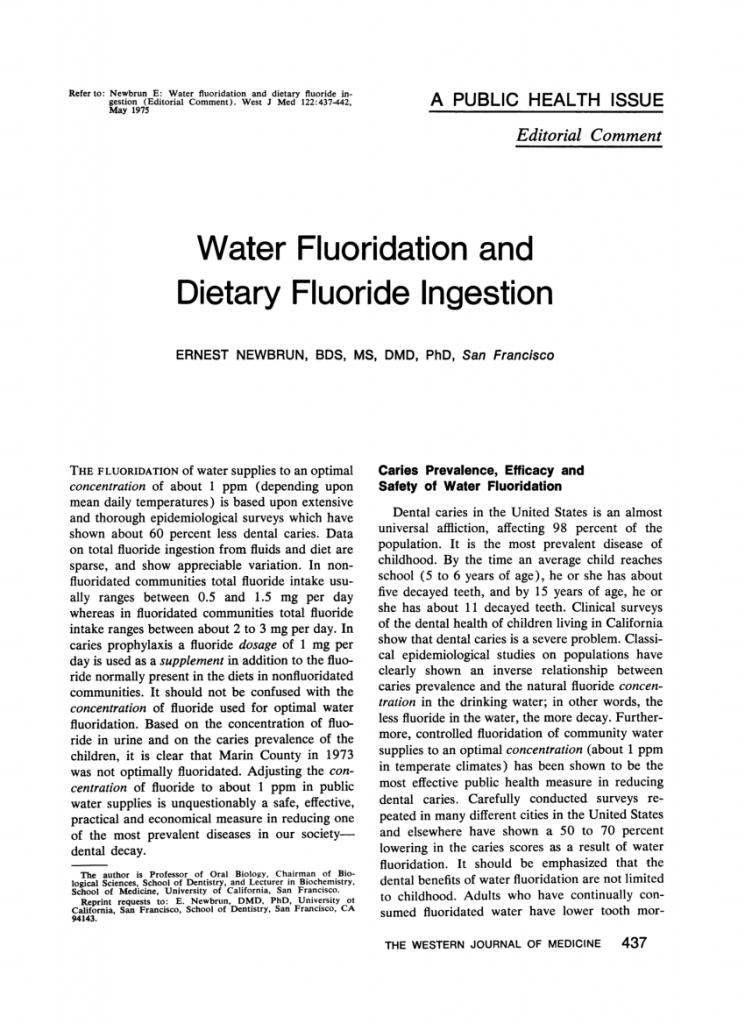 Pdf) Water Fluoridation And Dietary Fluoride Ingestion - California Fluoridation Map