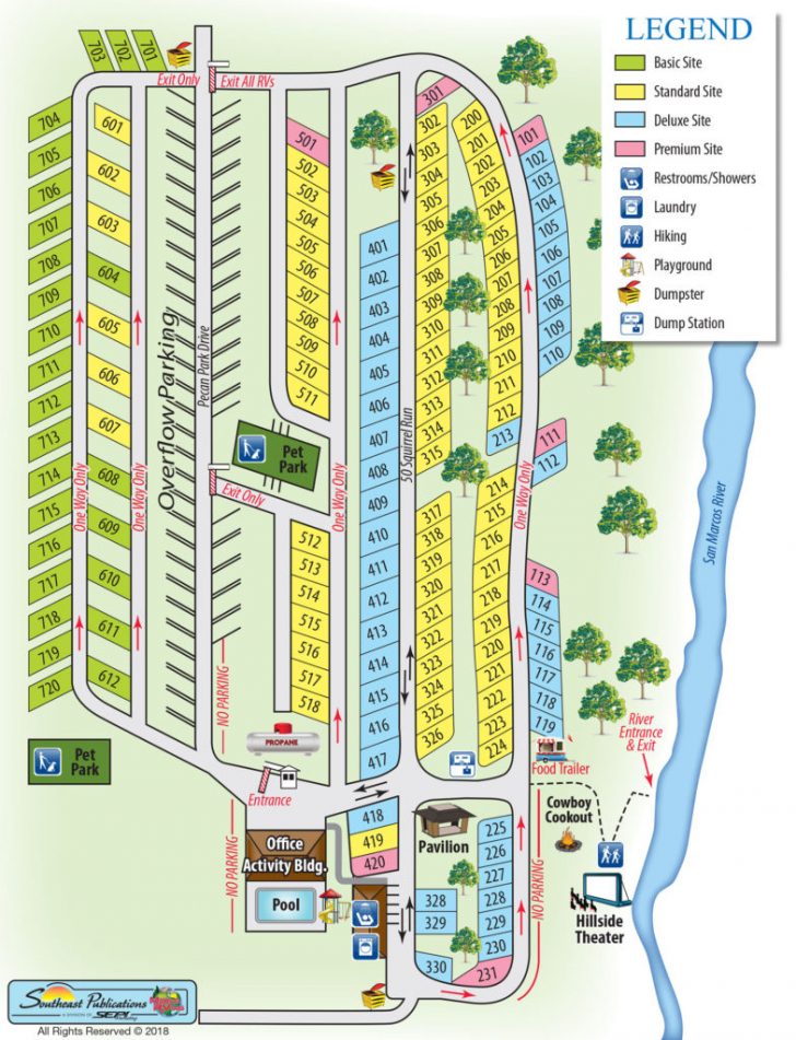 Pecan Park Riverside Rv Park Campground Map Texas Rv Parks Map