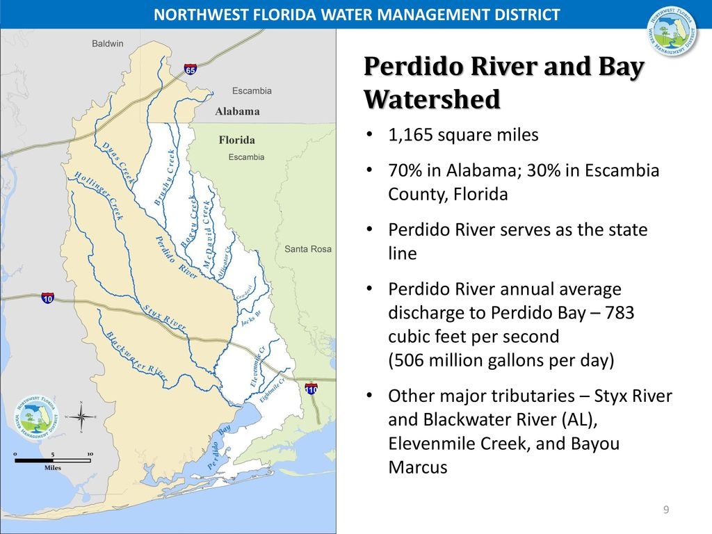 Perdido River And Bay Watershed January 10, Ppt Download - Northwest Florida Water Management District Map