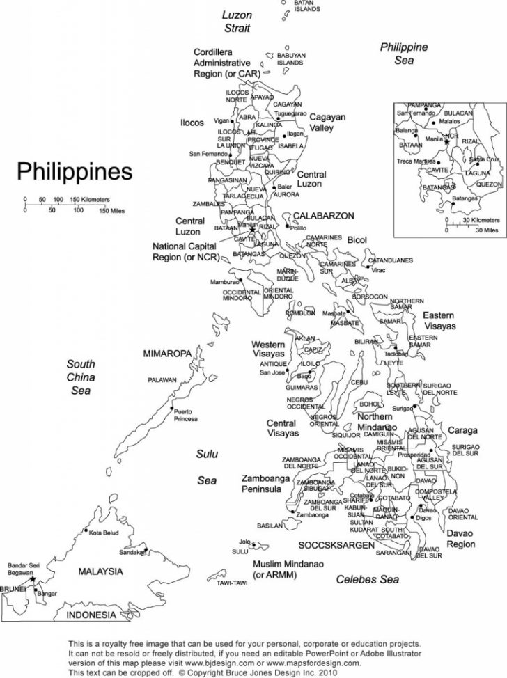 Free Printable Map Of The Philippines