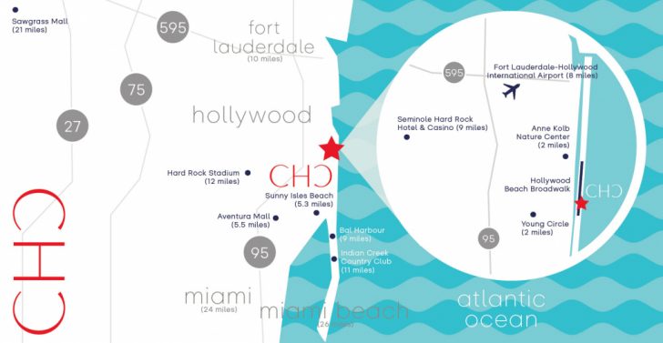 Hollywood Beach Florida Map