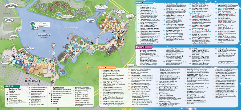 Photos - New Downtown Disney Guide Map Includes Disney Springs Name - Disney Florida Maps 2018