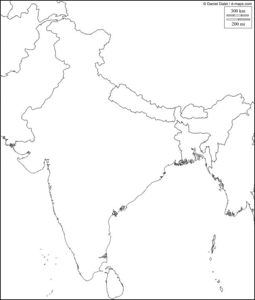 Physical Map Of India Blank Southern Within South Asia 871×1024 4 - Physical Map Of India Blank Printable
