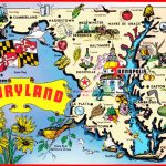 Pictorial Travel Map Of Maryland   Printable Map Of Maryland