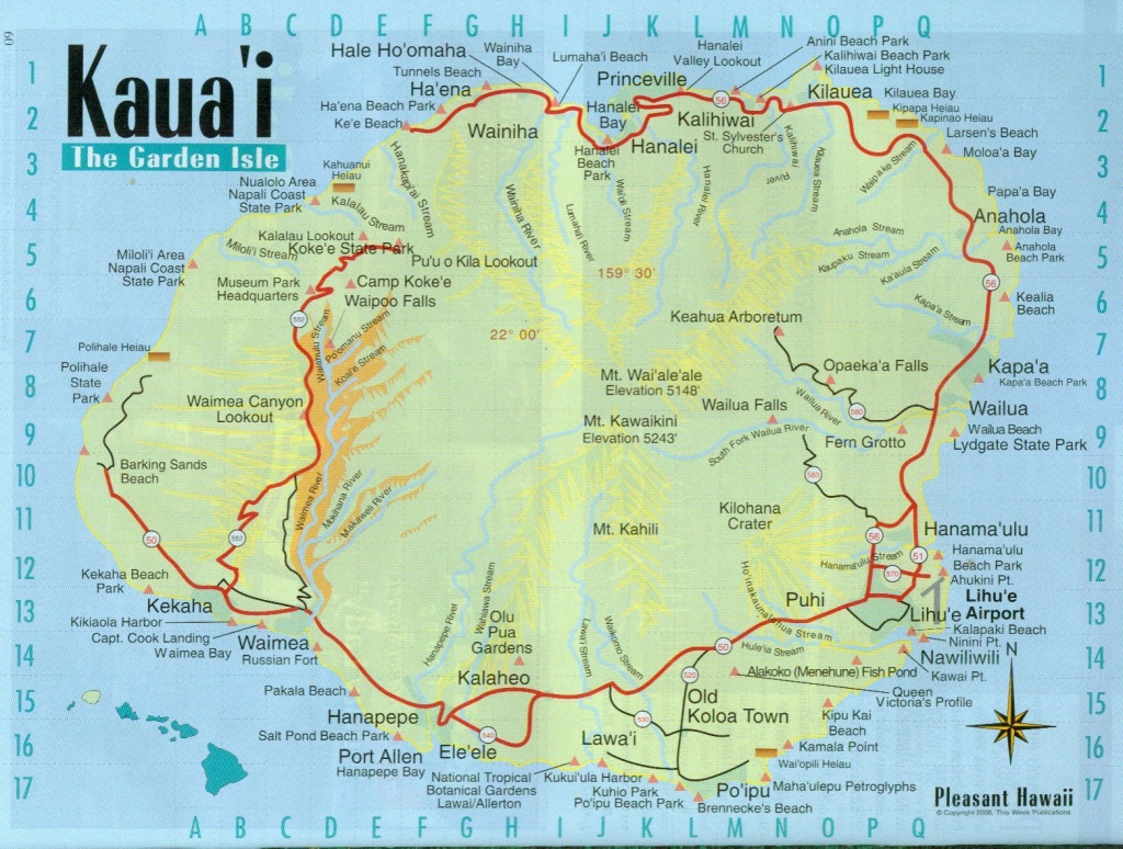 Pinalan Hill On Travel In 2019 | Kauai Map, Kauai Hawaii, Kauai - Printable Road Map Of Kauai