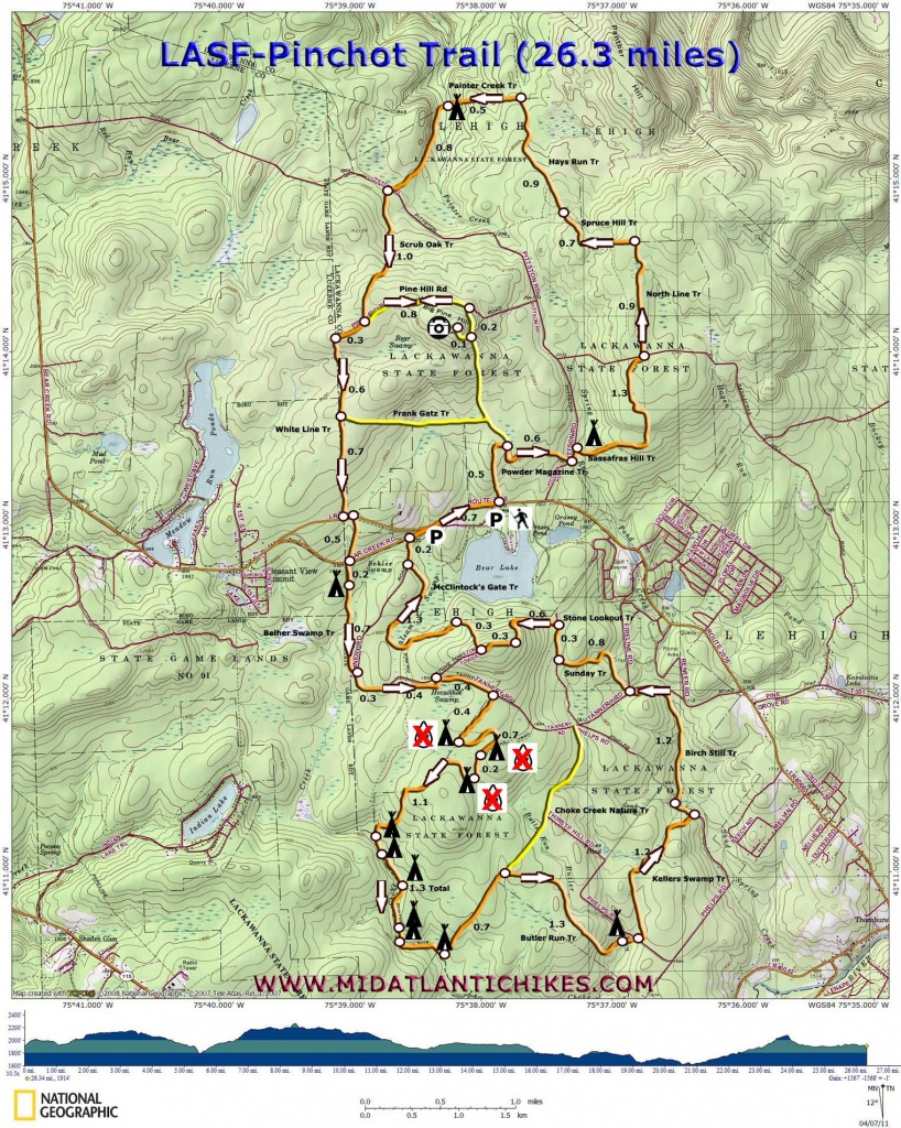 Pinchot Trail - Printable Hiking Maps