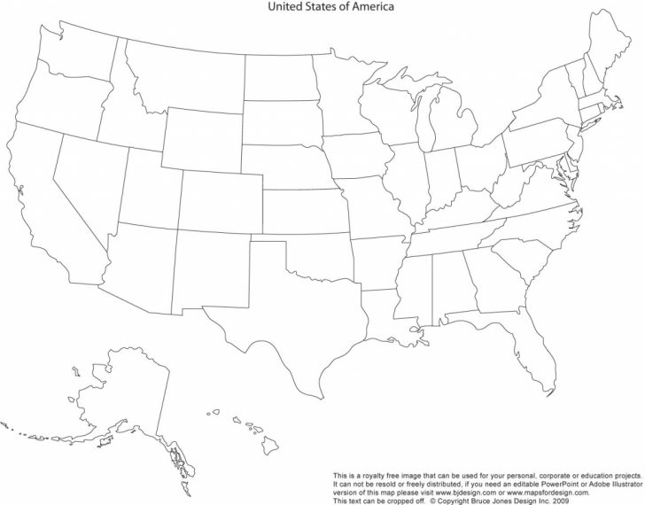 Map United States Of America Printable