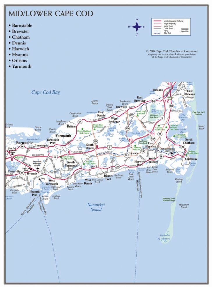 Printable Map Of Cape Cod
