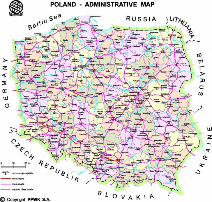 Printable Map Of Poland