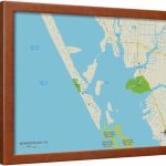 Political Map Of Manasota Key, Fl Framed Print Wall Art   Walmart   Manasota Key Florida Map