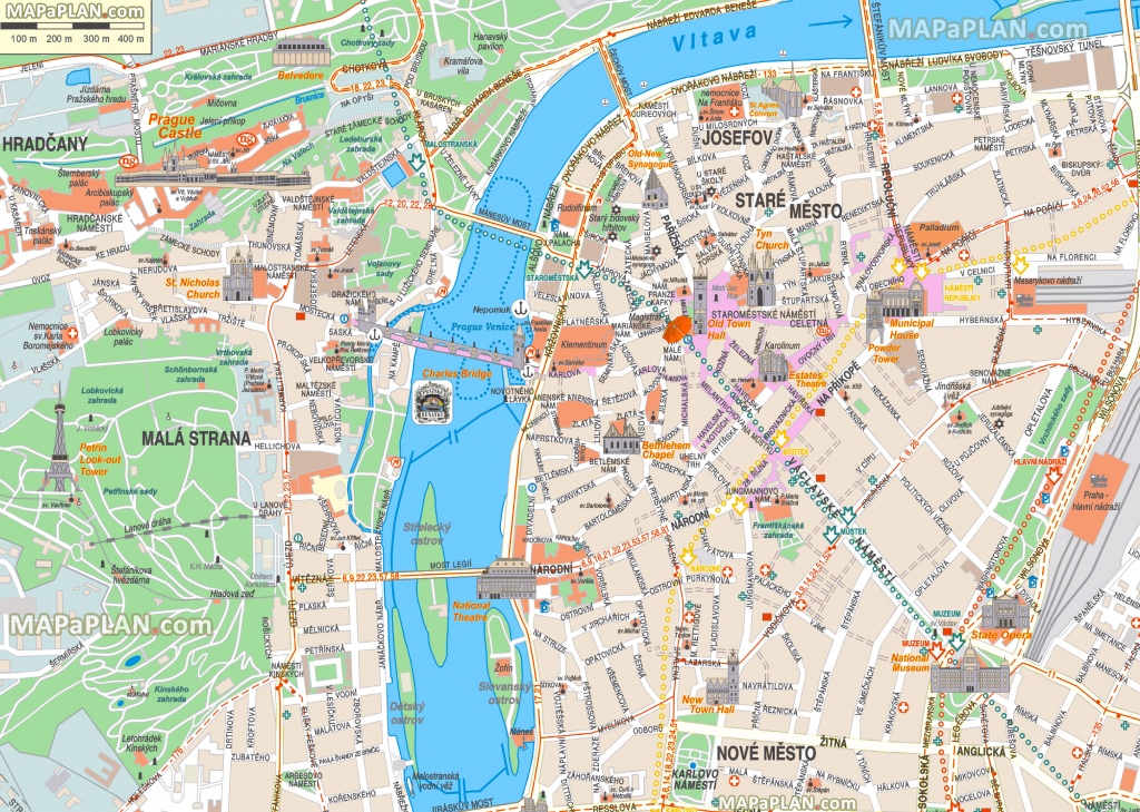 Prague Maps - Top Tourist Attractions - Free, Printable City Street Map - Printable Map Of Prague City Centre