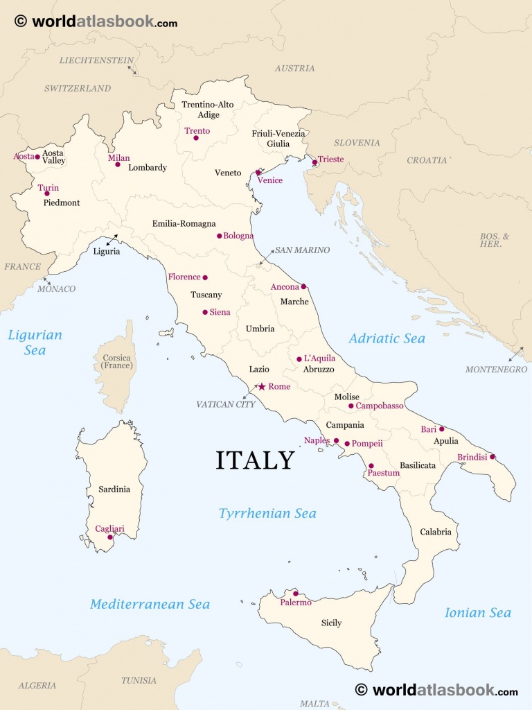 Praiano In 2019 | Italy Trip 2018 | Italy Map, Map Of Italy Regions - Printable Map Of Italy With Regions