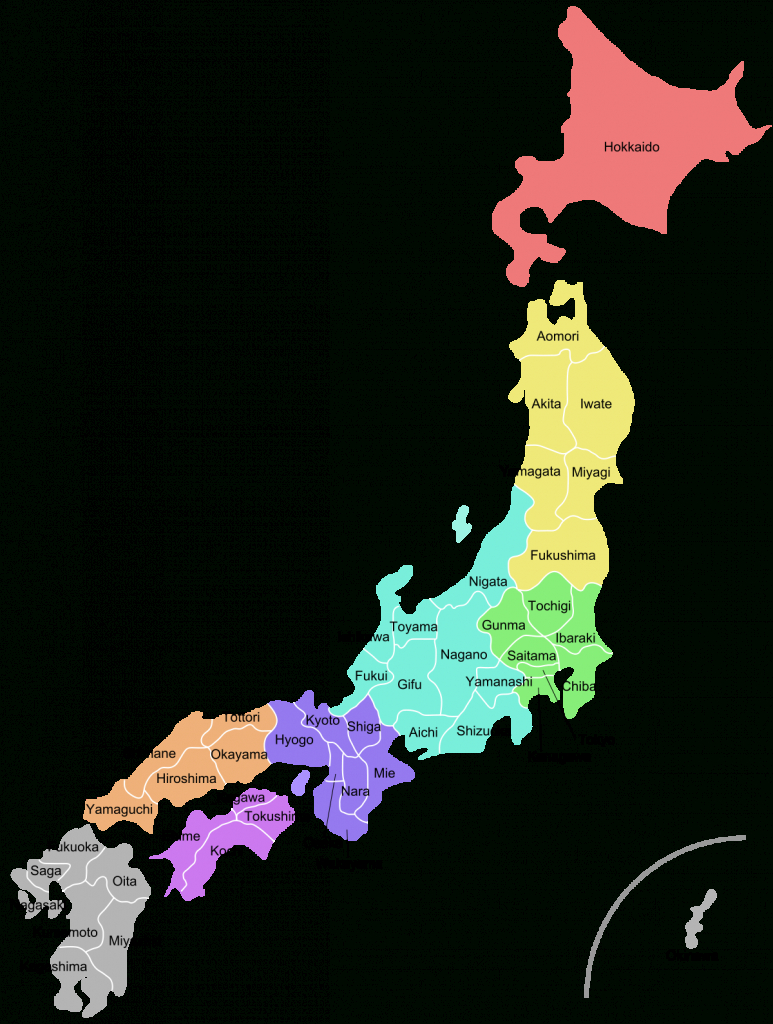 Prefectures Of Japan - Wikipedia - Printable Map Of Japan With Cities